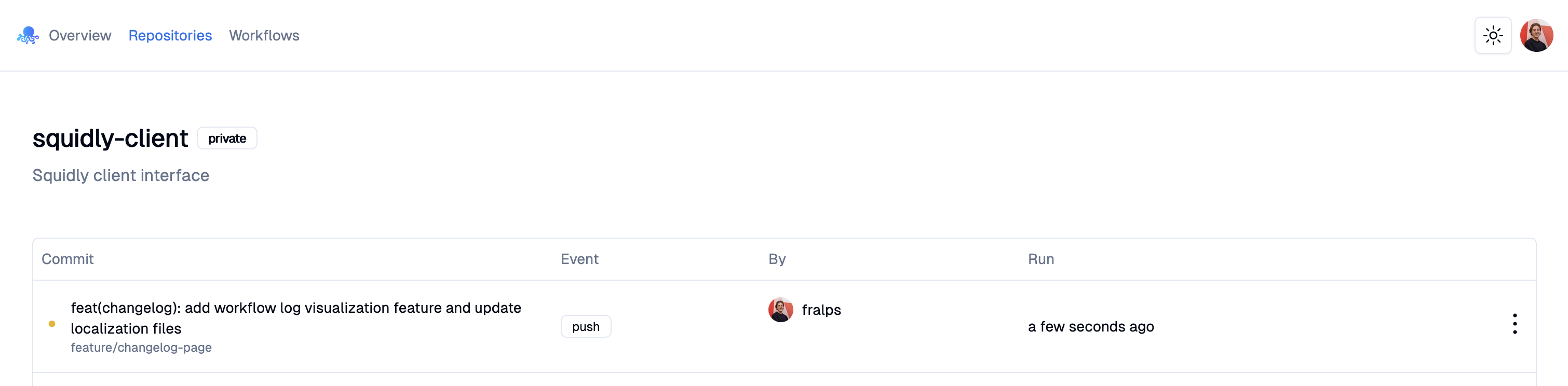 Real time refresh of new workflows